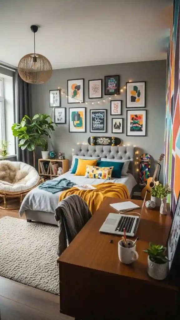 artistic-teen-room-with-personalized-decor
