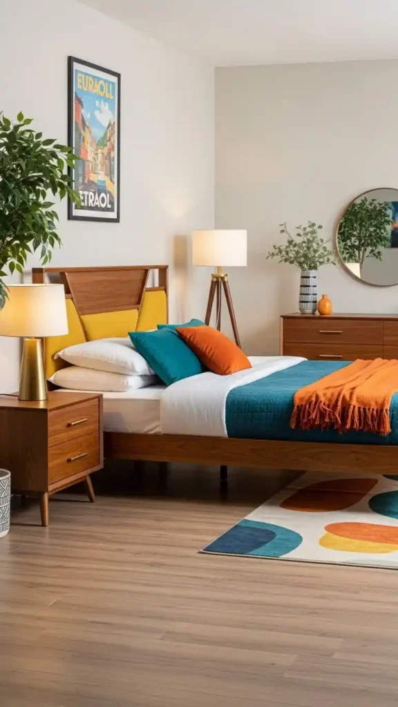 mid-century-modern-bedroom-with-retro-furniture-pieces
