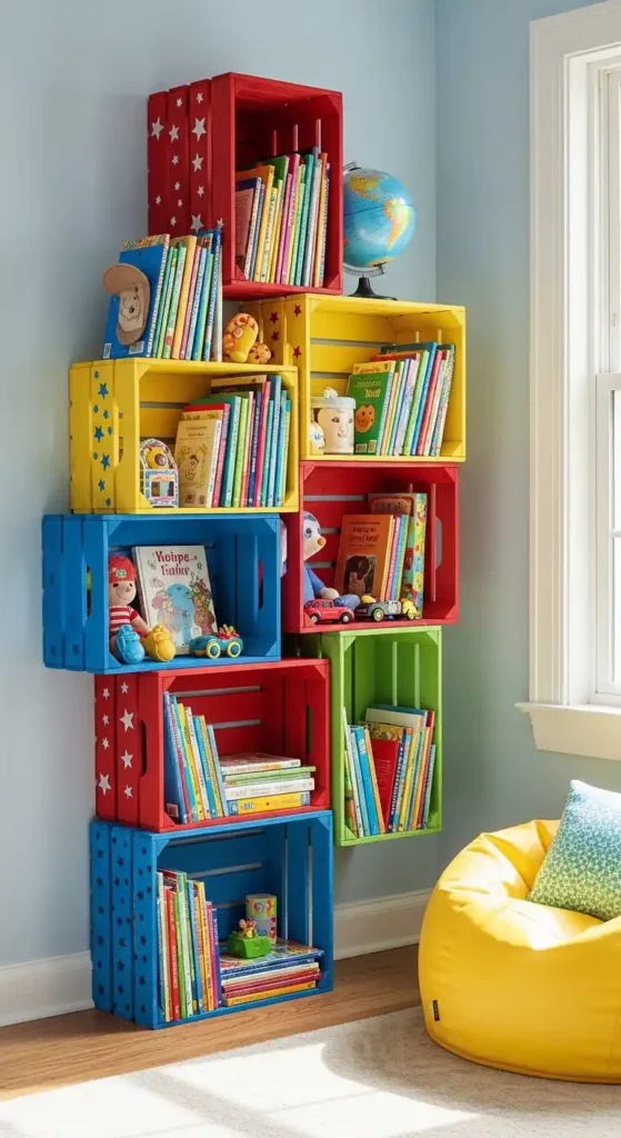 diy-crate-bookshelf