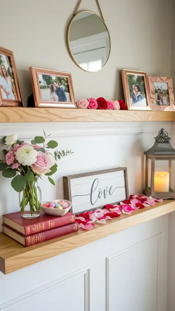 entryway-shelf-styling-with-valentine-elements