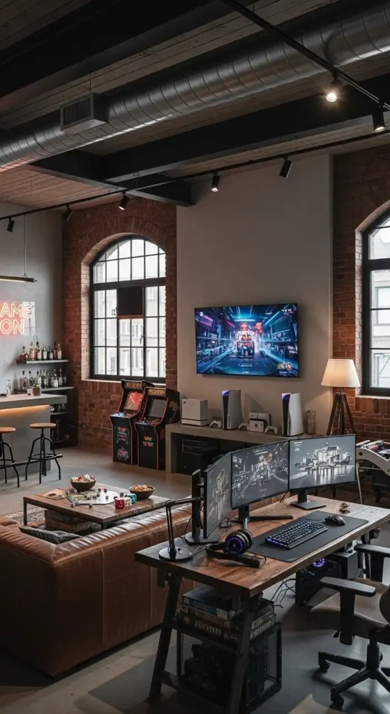 industrial-loft-game-room