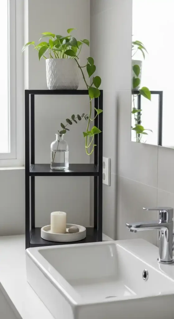 modern-shelved-styling-with-simple-greenery