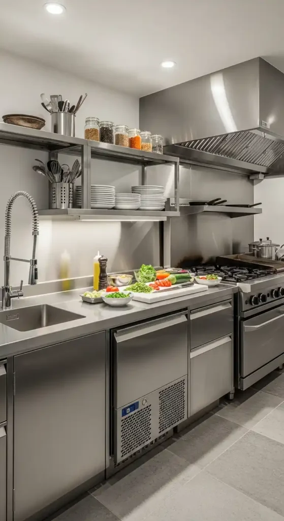 restaurant-style-prep-zone-with-stainless-steel