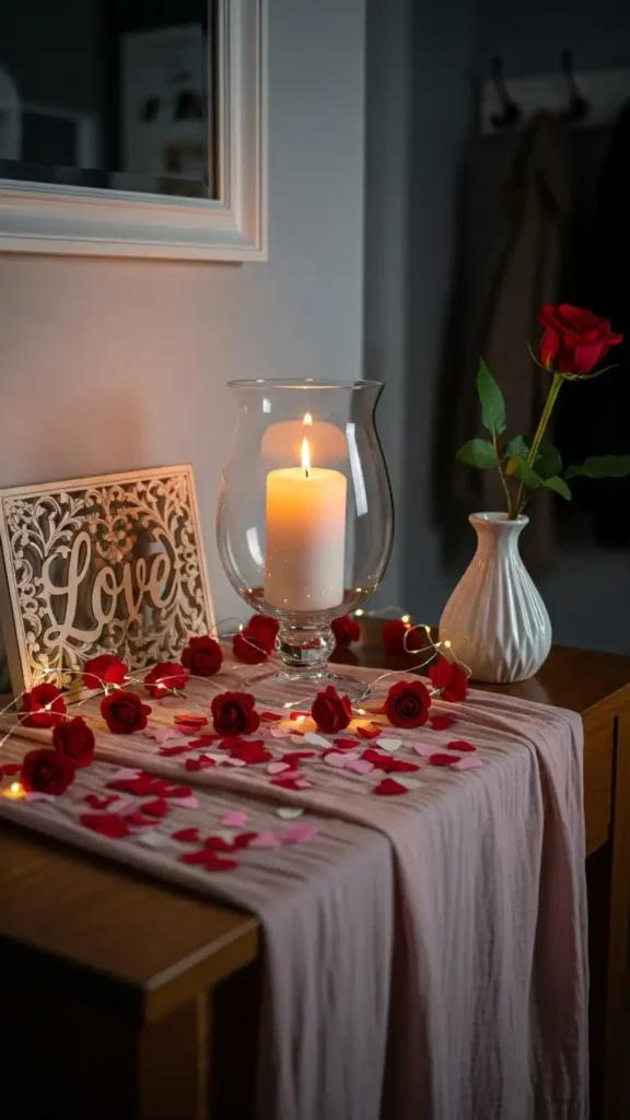 romantic-entryway-table-with-candles