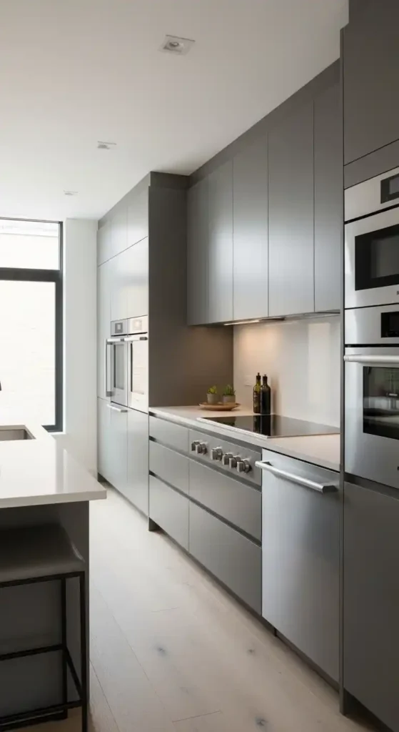 streamlined-galley-with-integrated-appliances