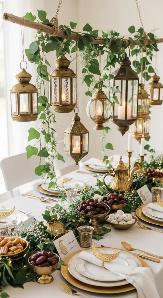 hanging-lantern-greenery-ramadan-table