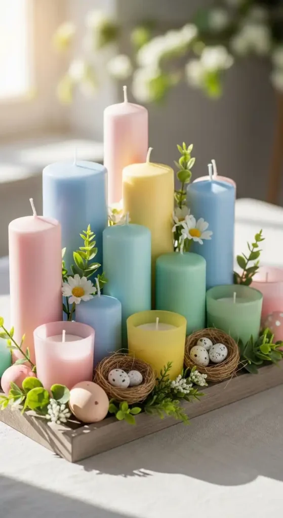 pastel-candle-arrangements