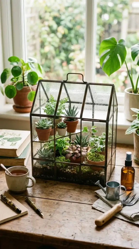 desk-mini-green-house-setup