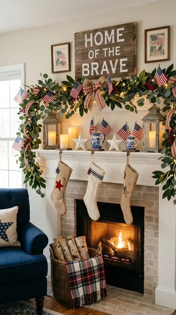 festive-fireplace-mantel-styling