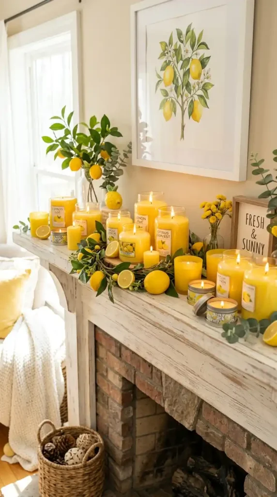 lemon-scented-candles-in-clusters