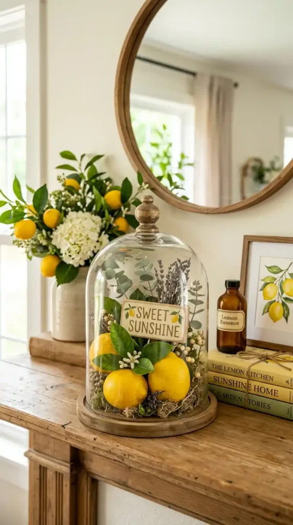 lemon-themed-cloche-display