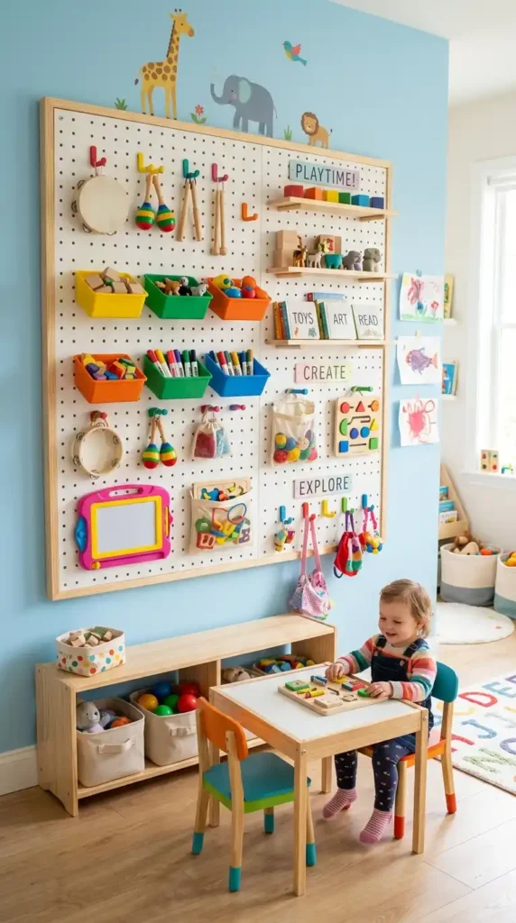 wall-mounted-pegboard-organizer