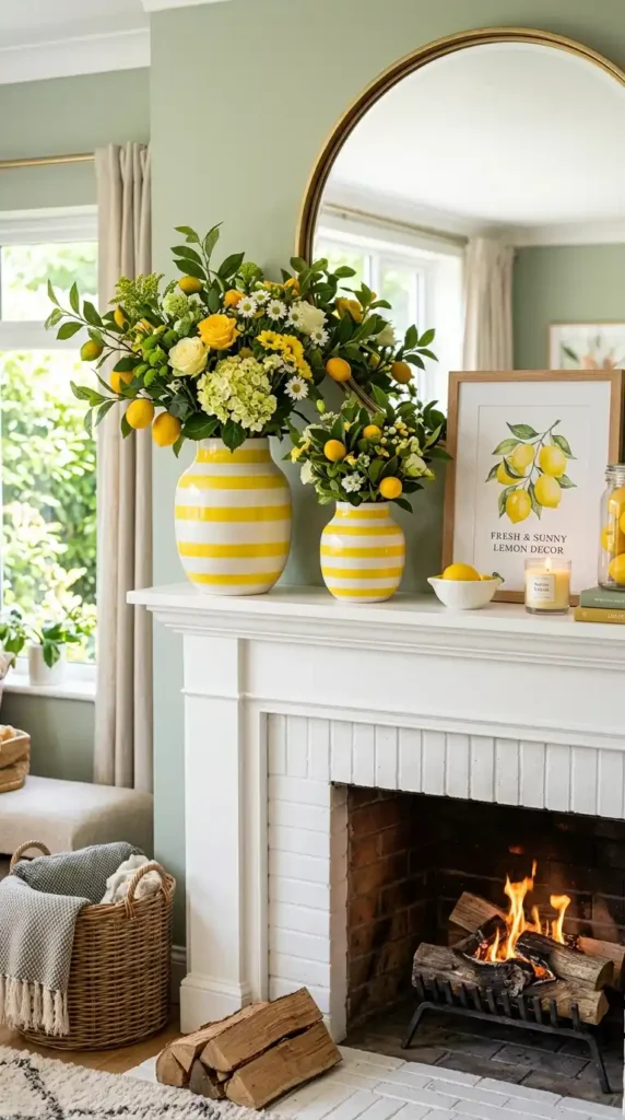 yellow-and-white-striped-vases