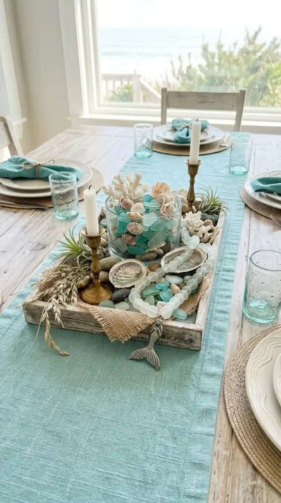 coastal-dining-table-centerpiece